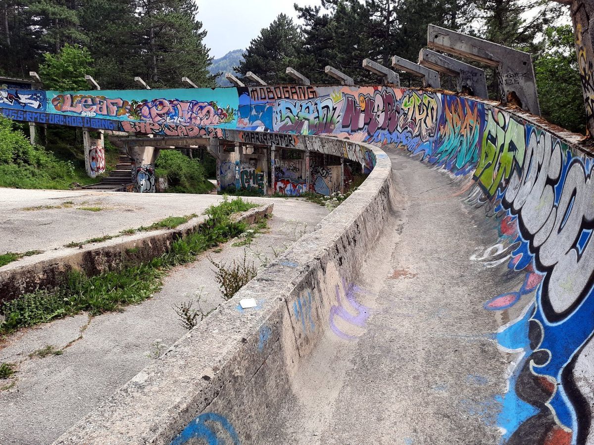 Abandoned bobsled track