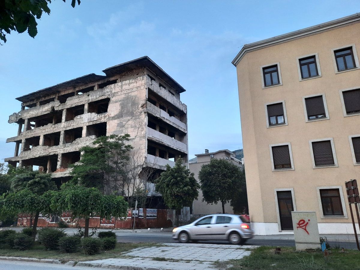 Contrasting buildings