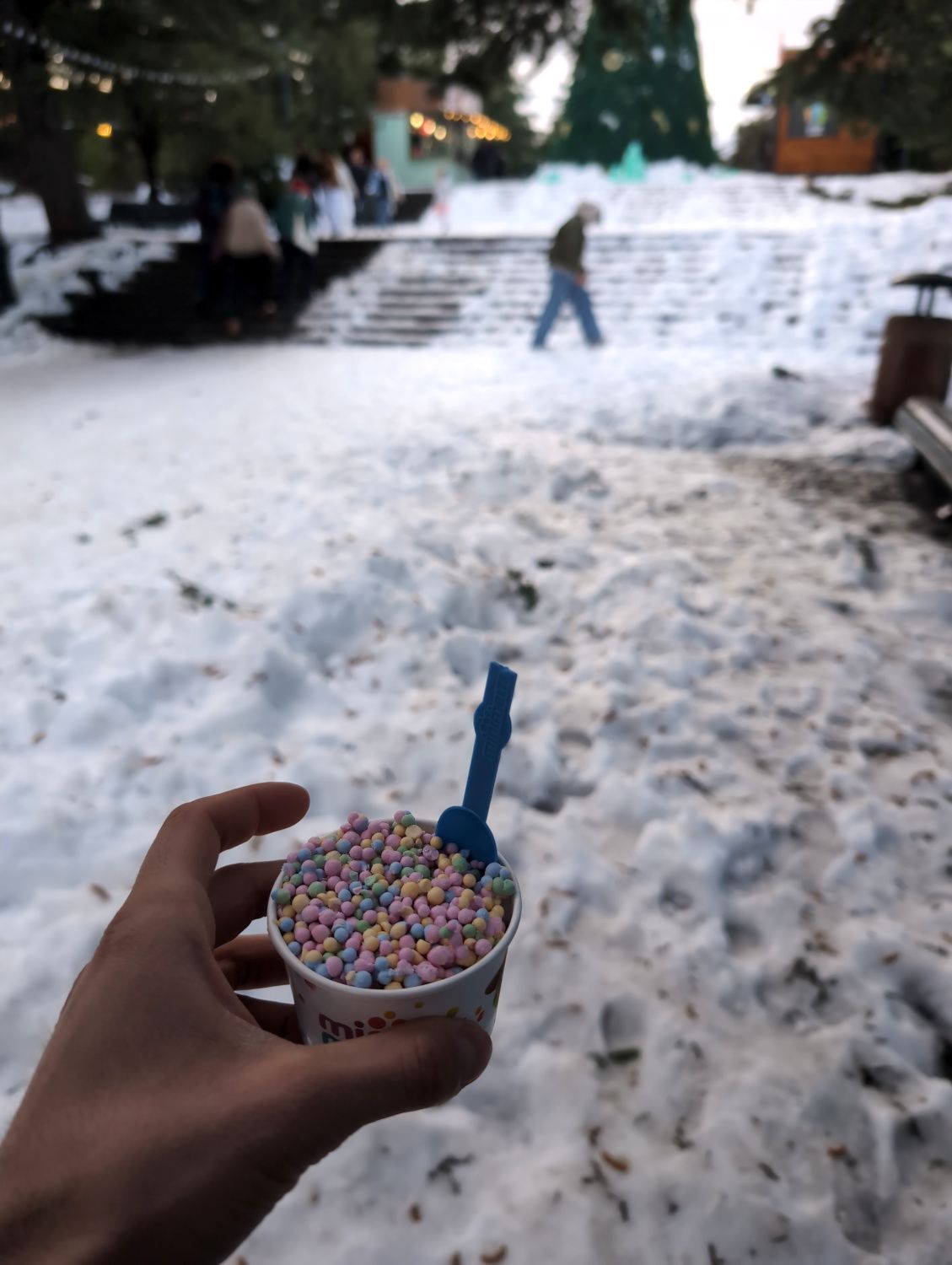 Ice cream in the snow