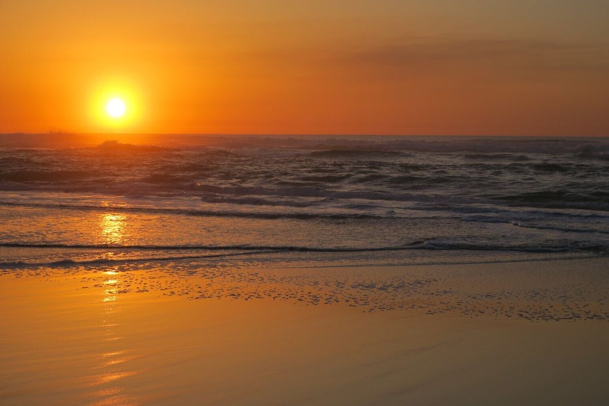 Sunset on the beach